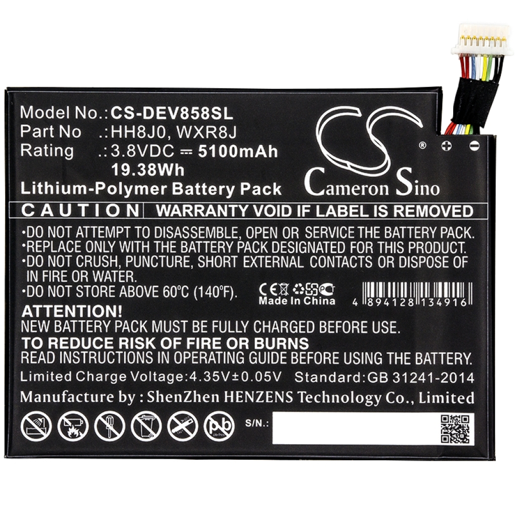 Batería de la tableta DELL CS-DEV858SL