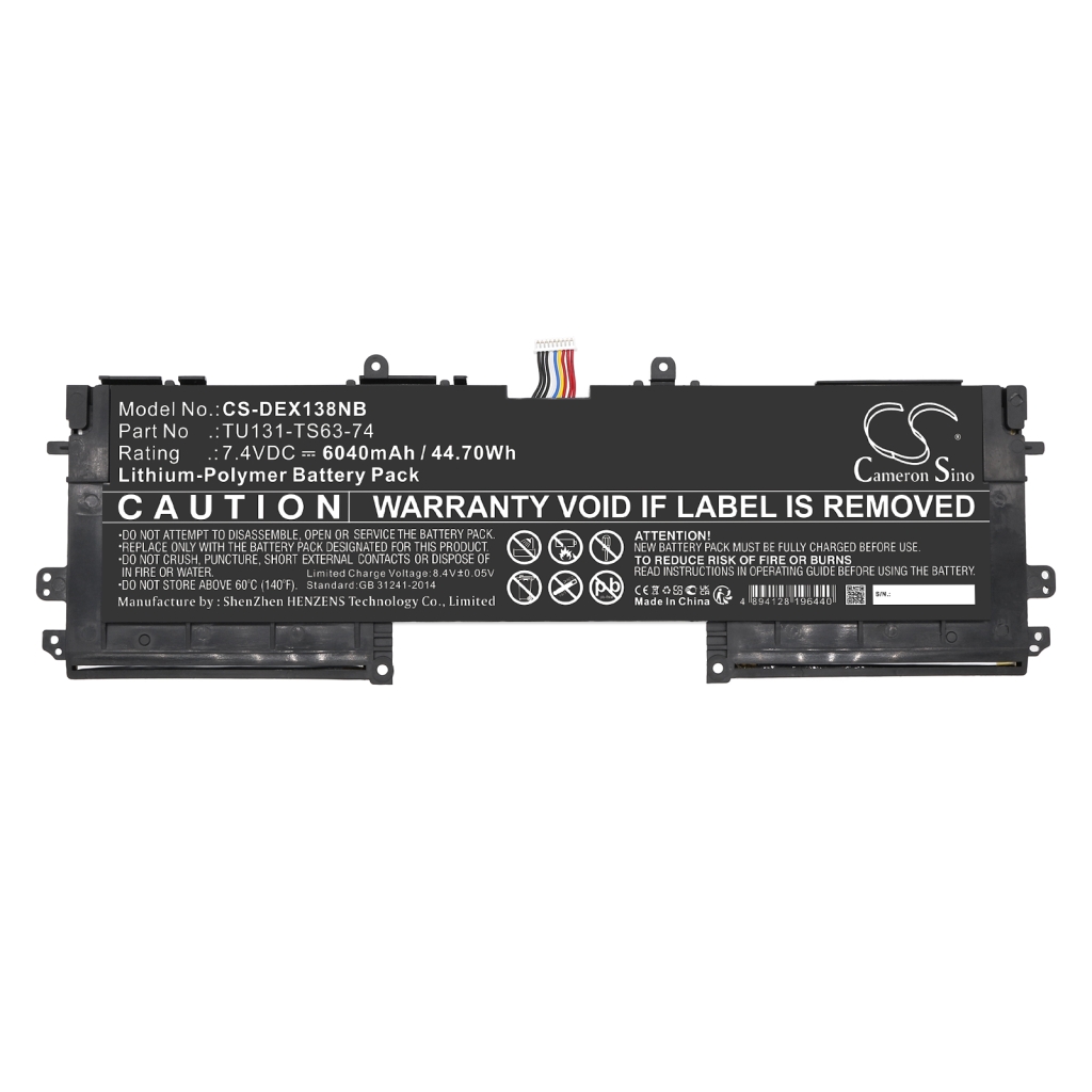 Batería para portátil DELL CS-DEX138NB