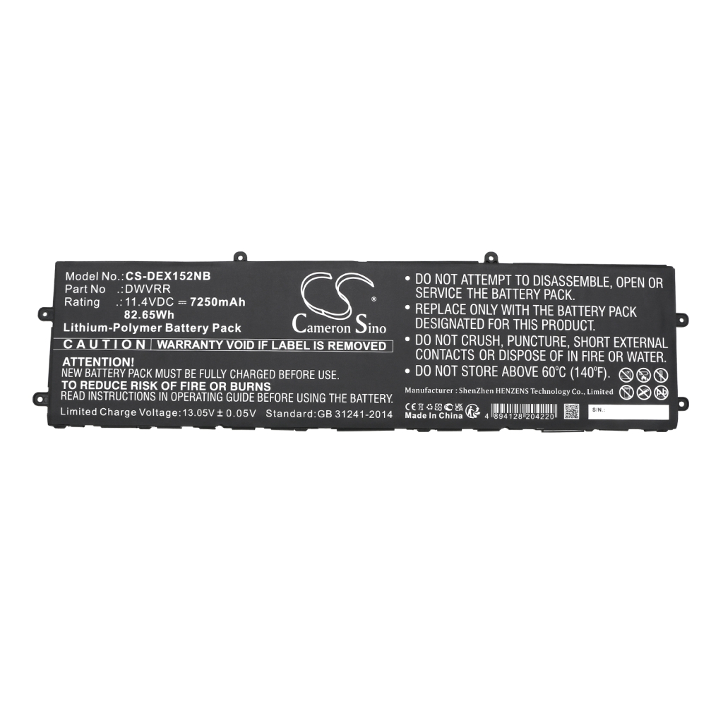 Batería para portátil DELL CS-DEX152NB