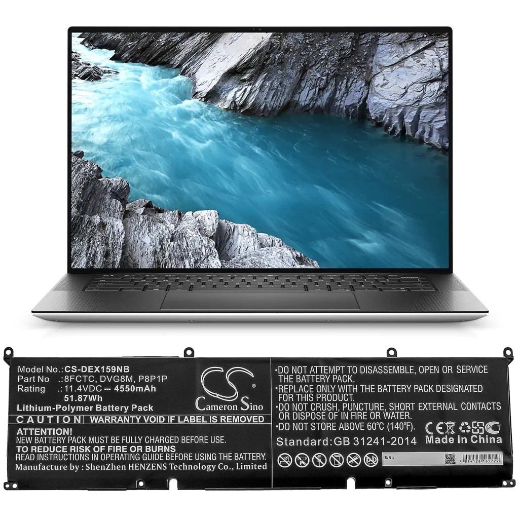 Batería para portátil DELL XPS 15 9500
