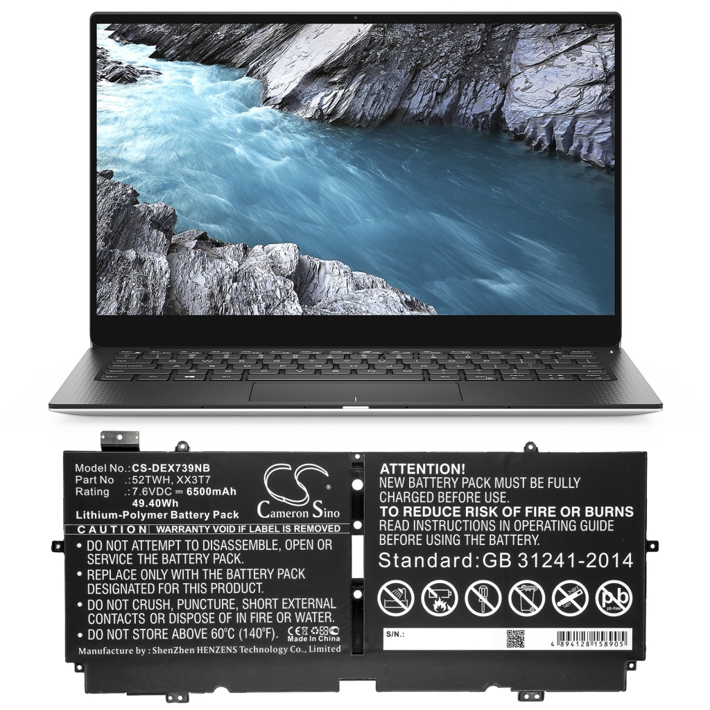 Batería para portátil DELL XPS 13 7390