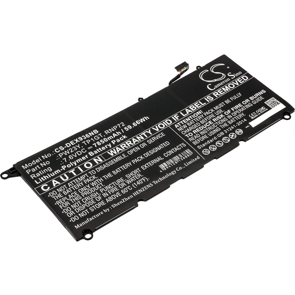 Batería para portátil DELL XPS 13 9360