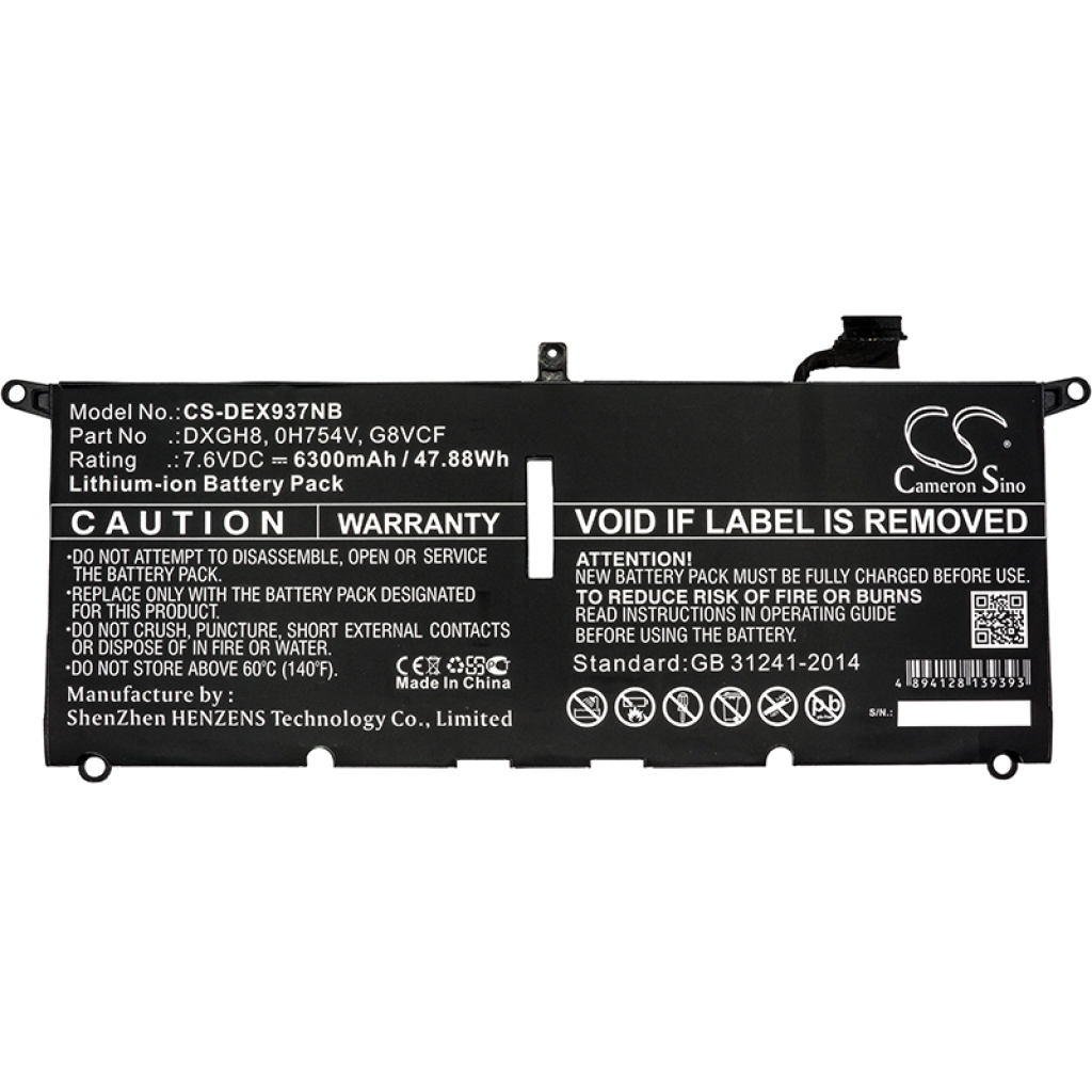 Batería para portátil DELL XPS 13 9370