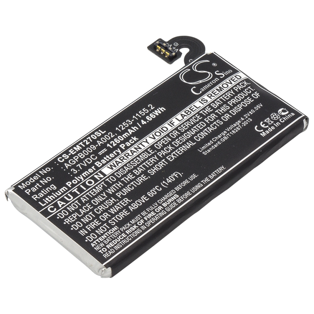 Batería del teléfono móvil Sony Ericsson CS-EMT270SL
