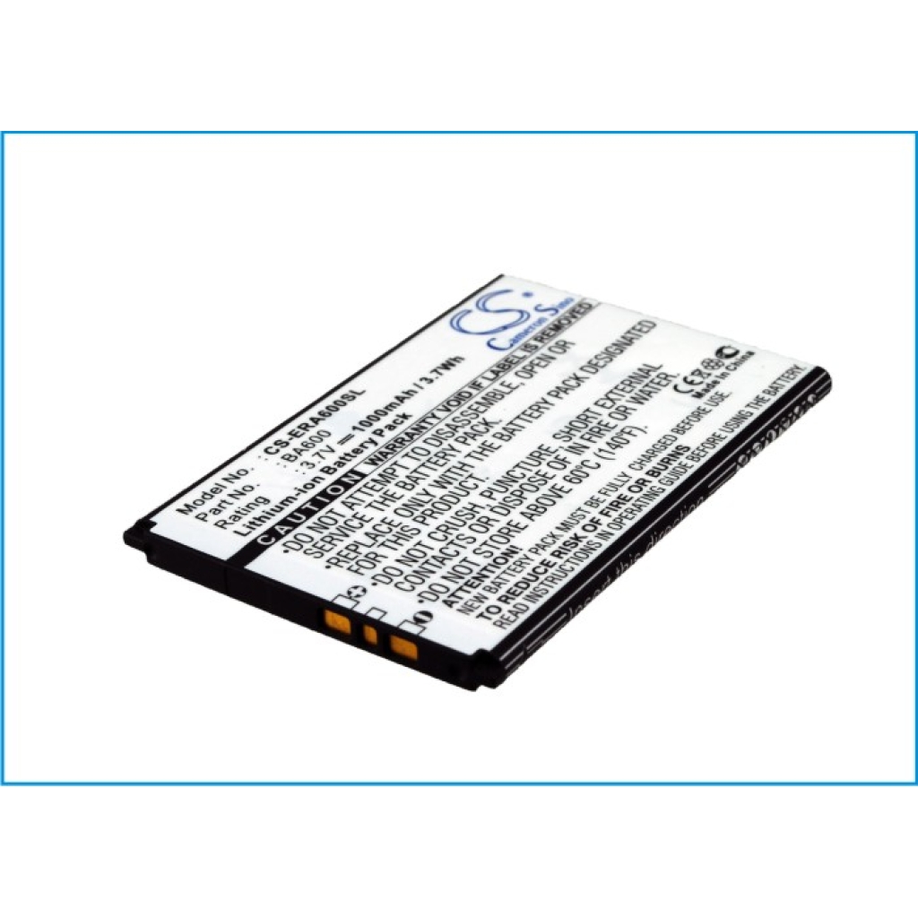 Batería del teléfono móvil Sony Ericsson CS-ERA600SL