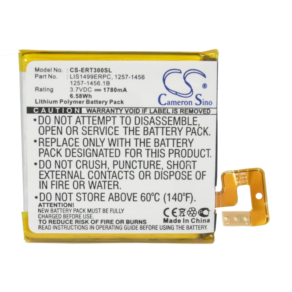 Batería del teléfono móvil Sony Ericsson CS-ERT300SL