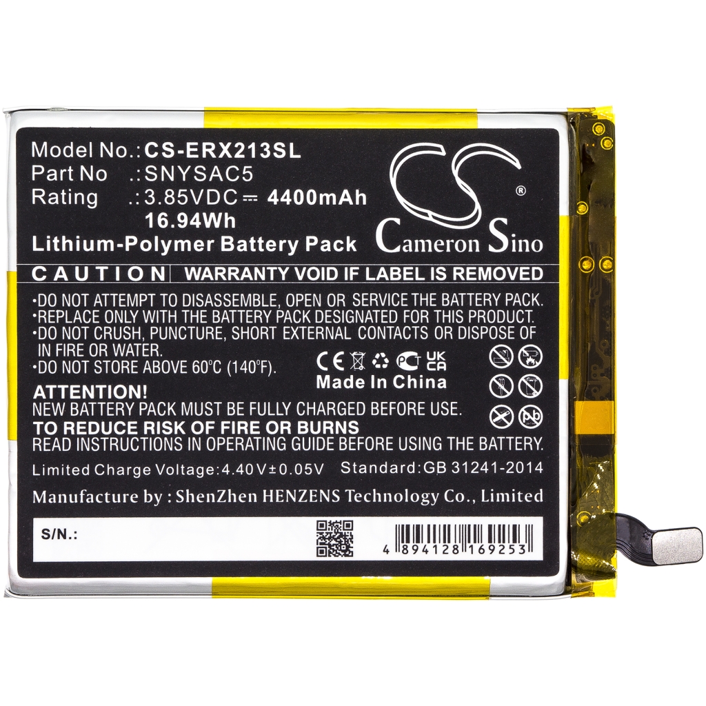 Batería del teléfono móvil Sony CS-ERX213SL