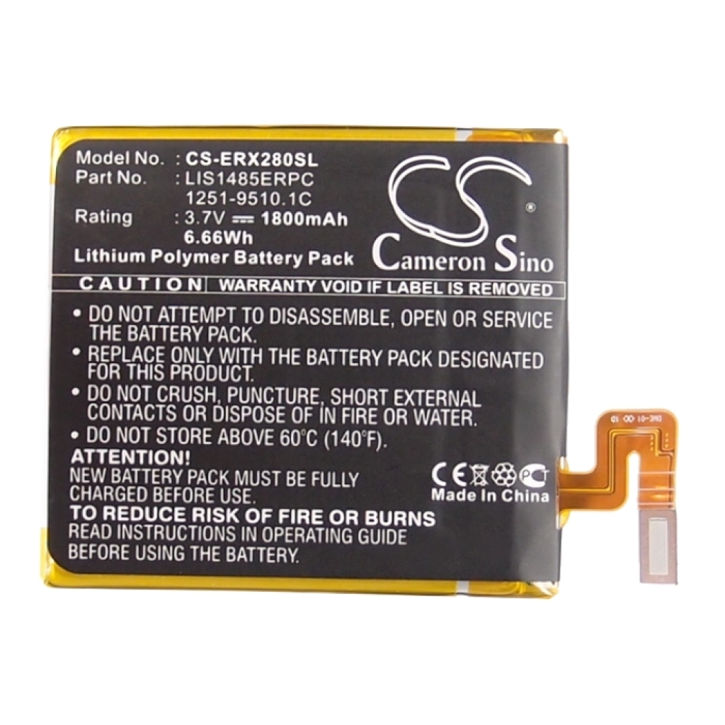 Batería del teléfono móvil Sony Ericsson CS-ERX280SL