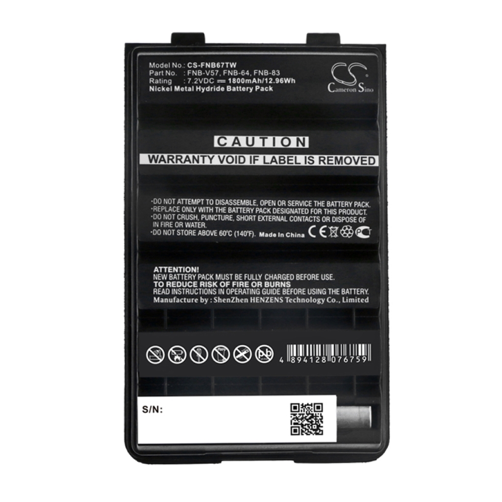 Batería de radio de dos vías Vertex VX-800