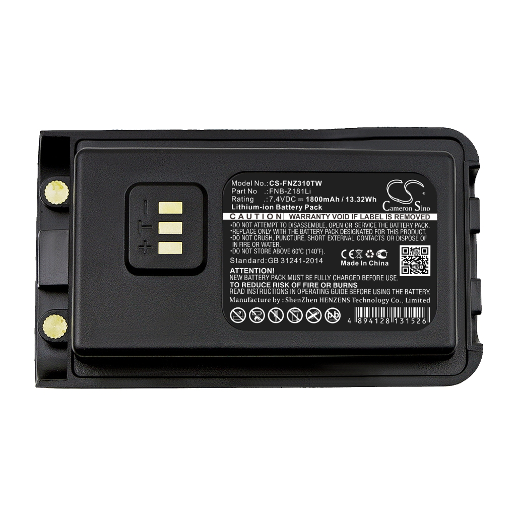 Batería de radio de dos vías Vertex CS-FNZ310TW