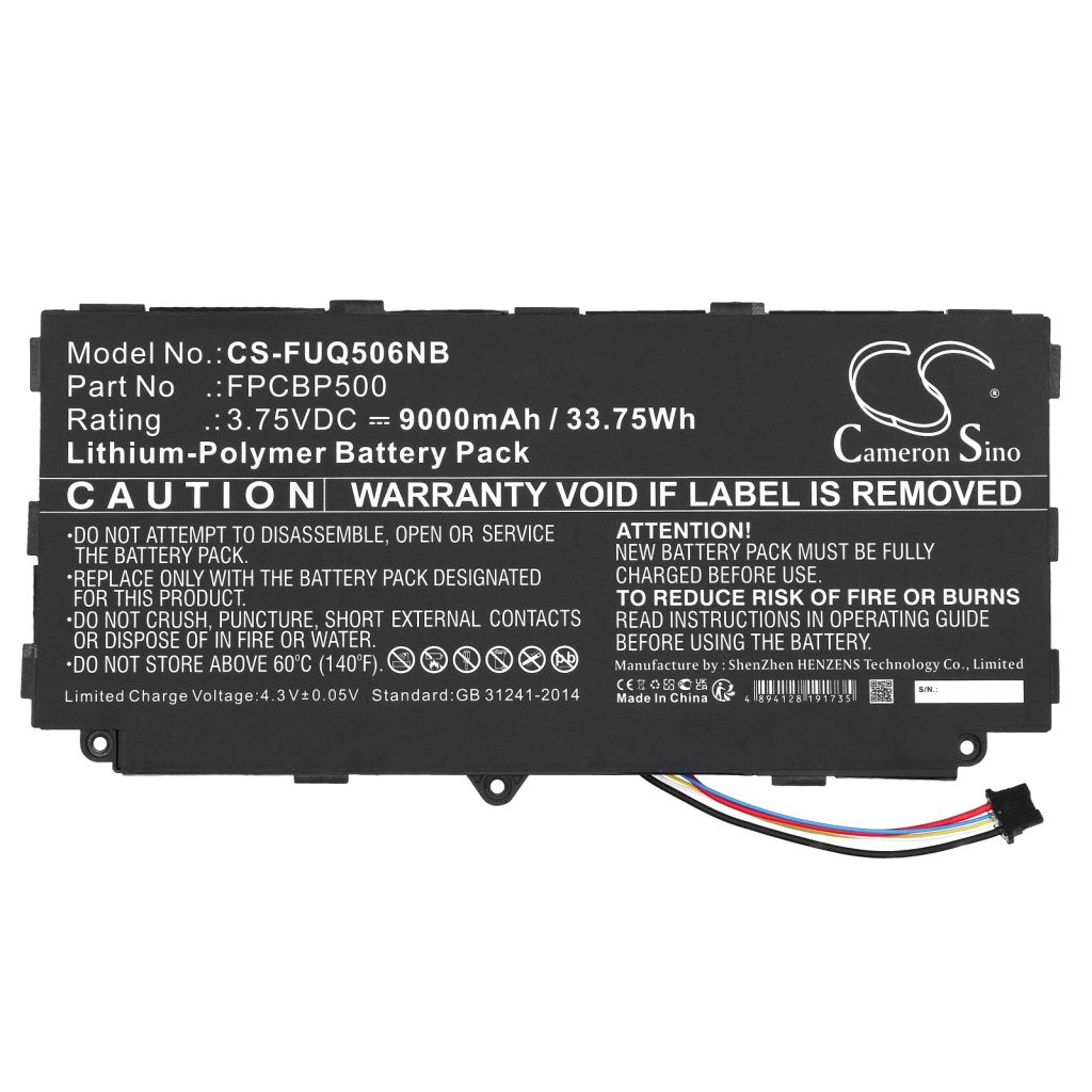 Batería para portátil Fujitsu CS-FUQ506NB