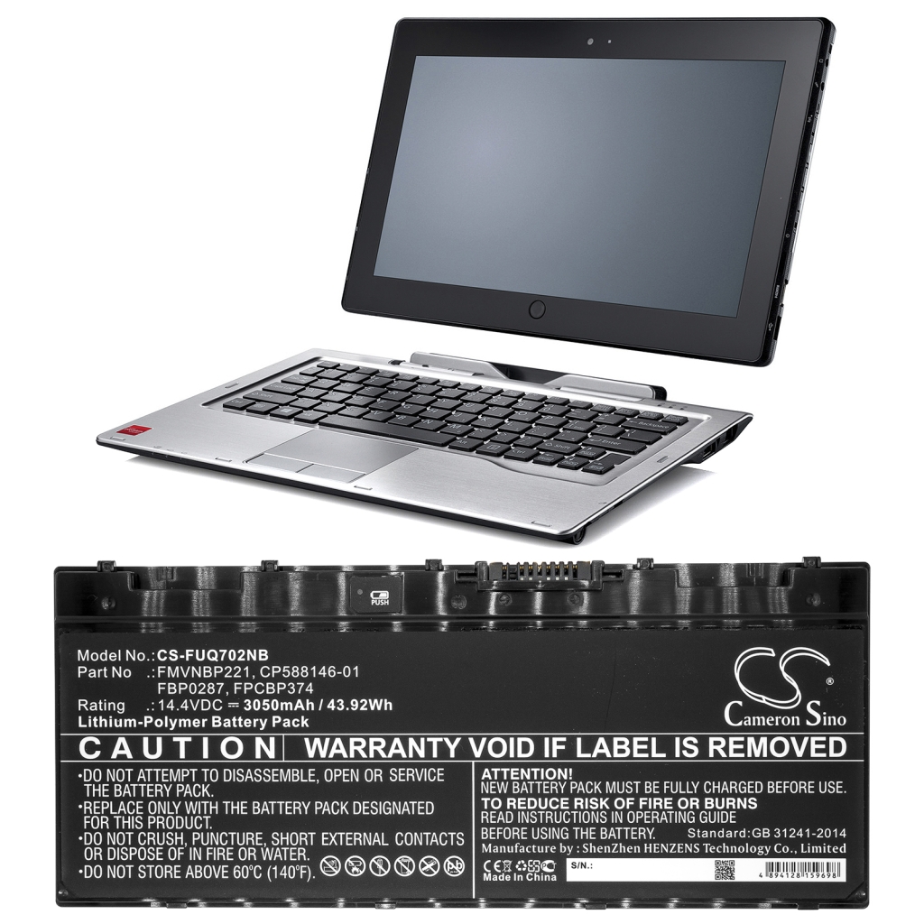 Batería para portátil Fujitsu CS-FUQ702NB