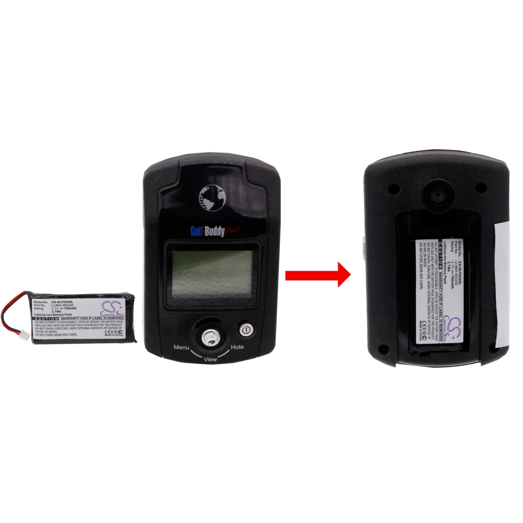 GPS, Batería del Navegador Golf Buddy DSC-GB100K