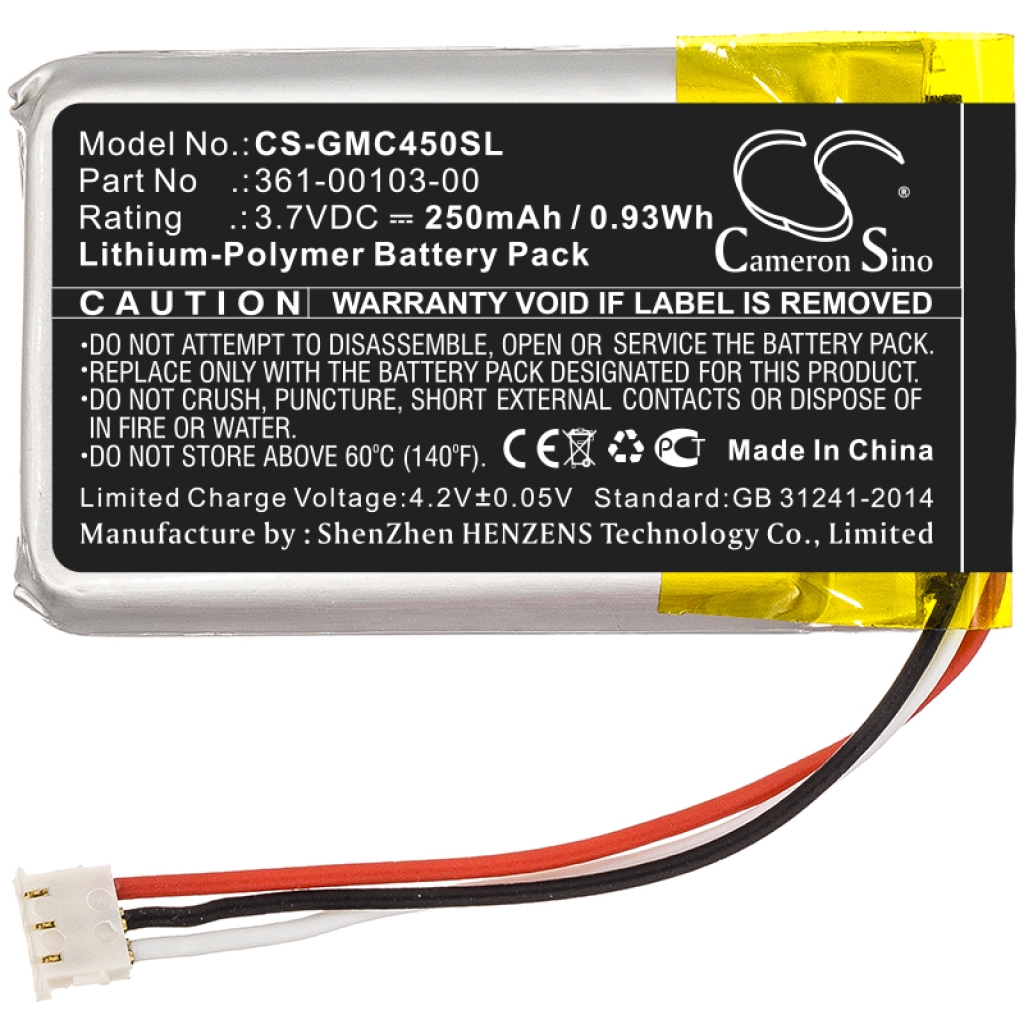 Batería de la cámara de seguridad del hogar Garmin CS-GMC450SL