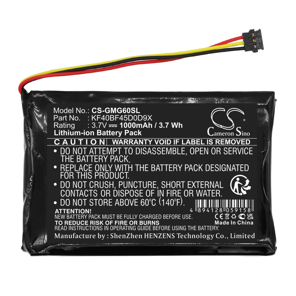 GPS, Batería del Navegador Garmin CS-GMG60SL
