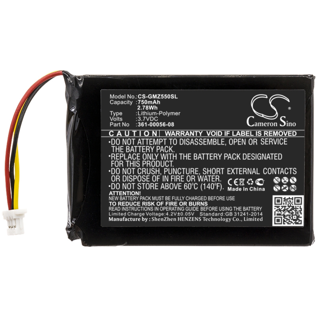 GPS, Batería del Navegador Garmin CS-GMZ550SL