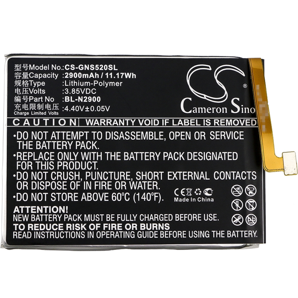 Batería del teléfono móvil GIONEE CS-GNS520SL