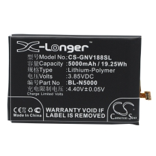 Reemplazo de batería compatible para BLU BL-N5000