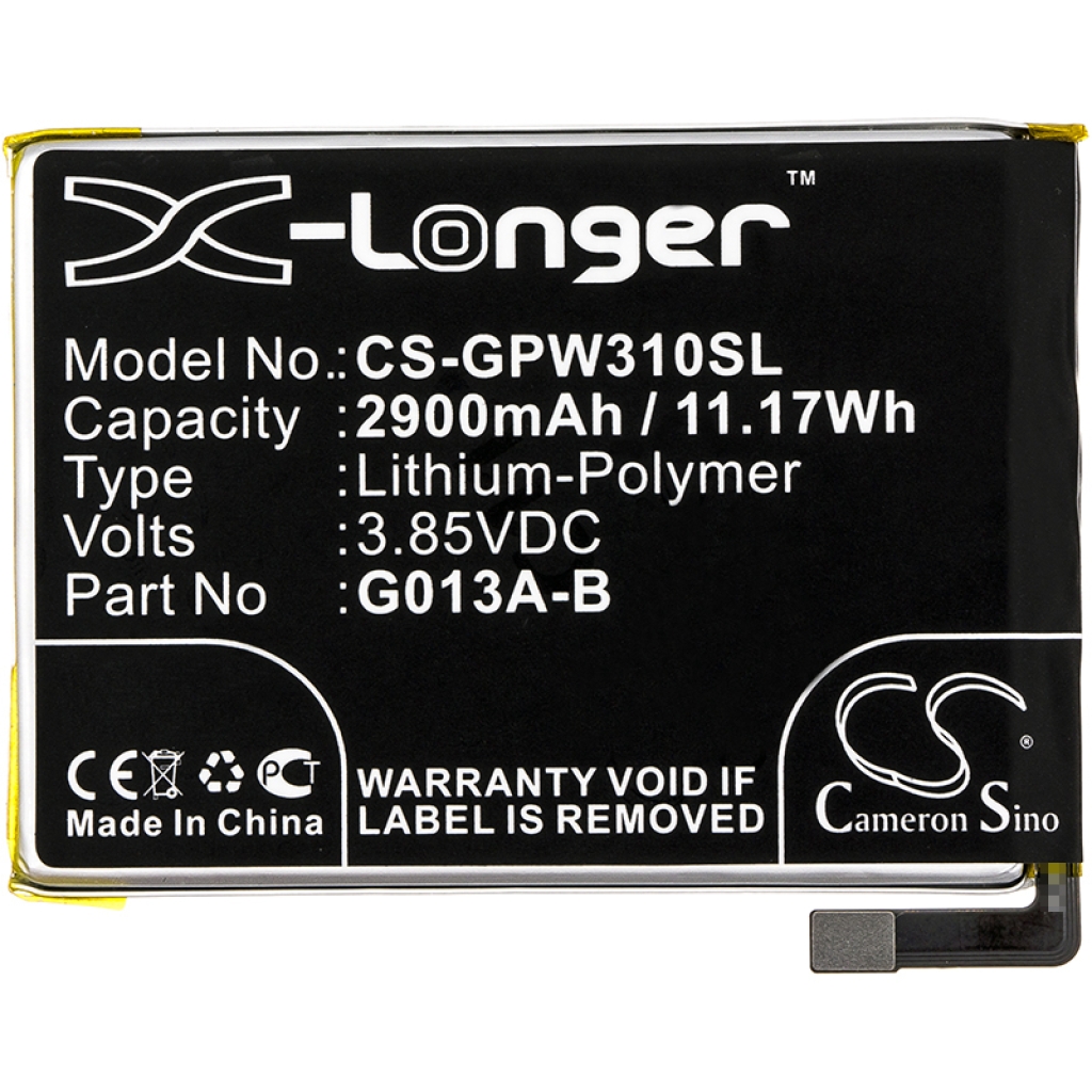 Batería del teléfono móvil Google CS-GPW310SL