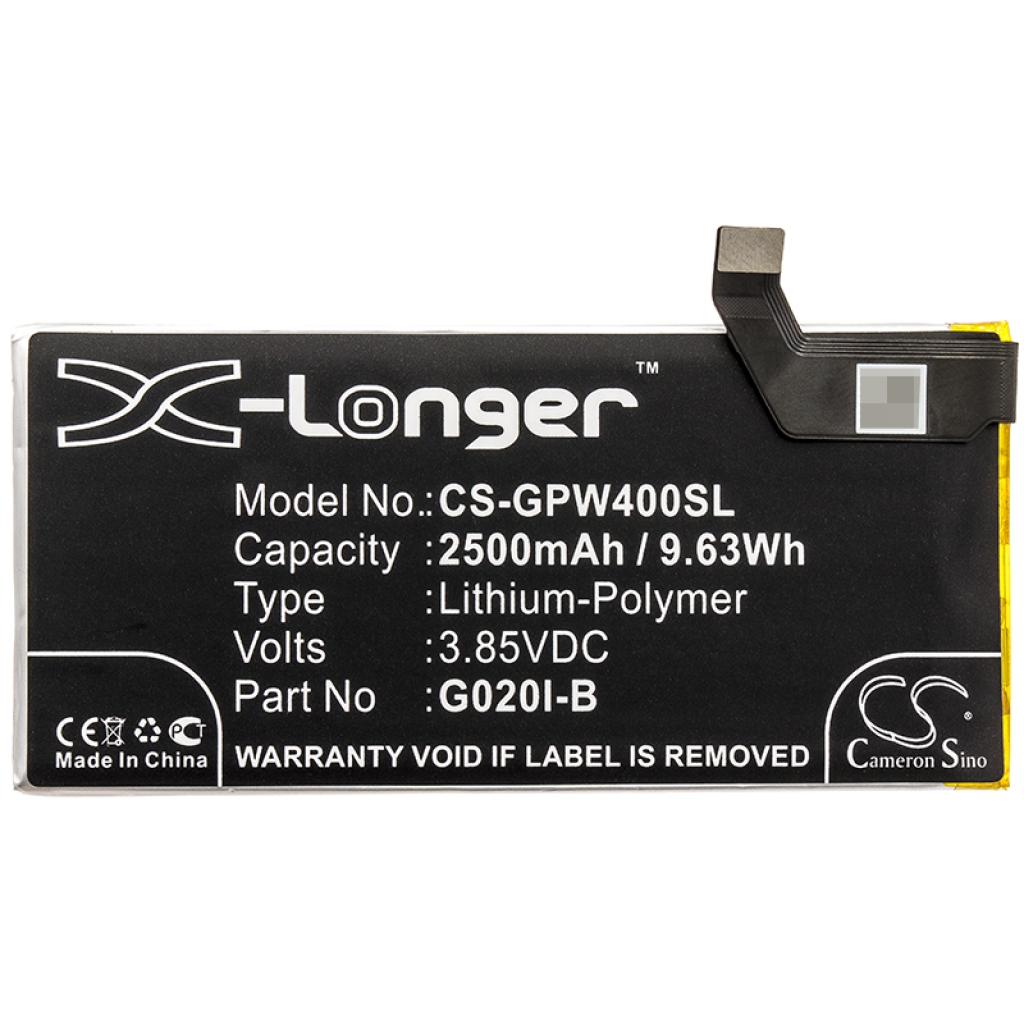 Batería del teléfono móvil Google CS-GPW400SL