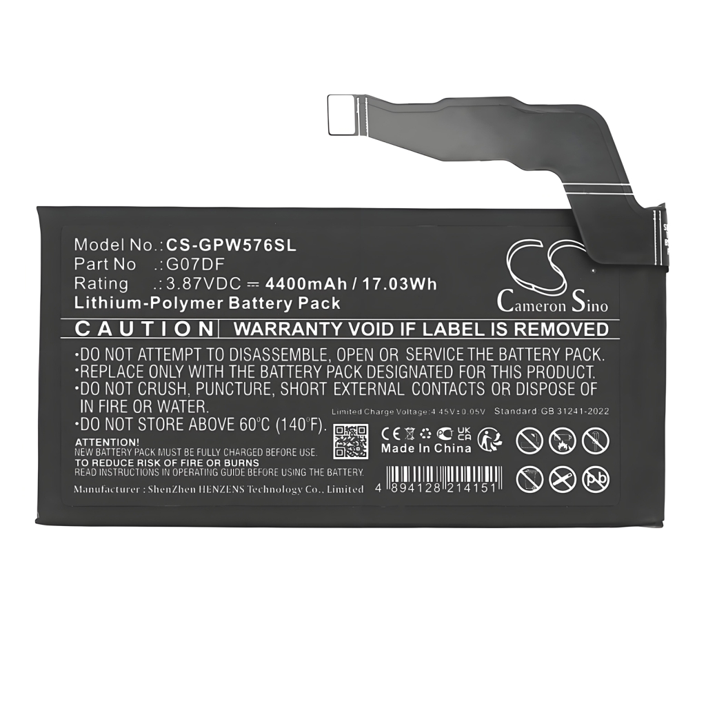 Batería del teléfono móvil Google CS-GPW576SL