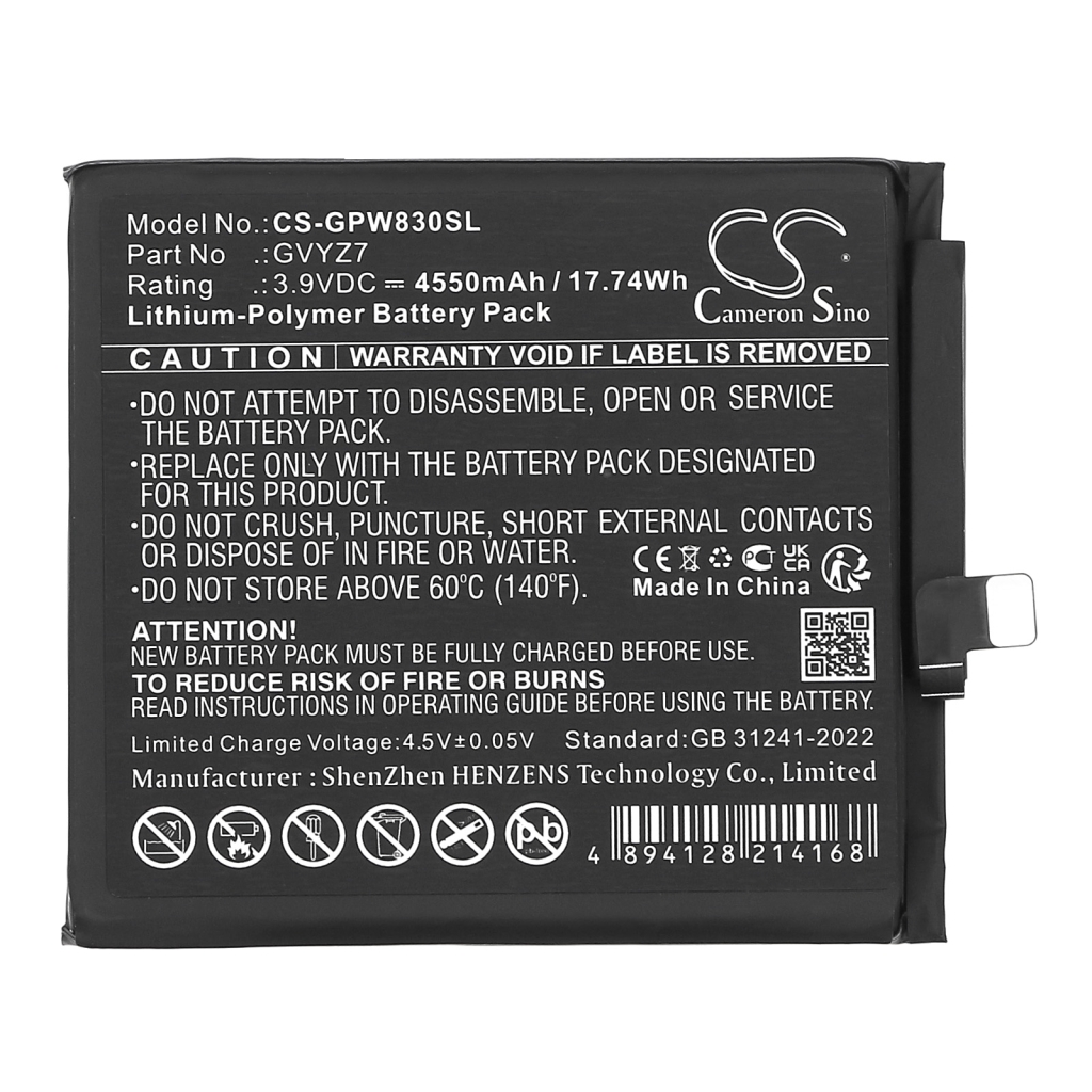Batería del teléfono móvil Google CS-GPW830SL