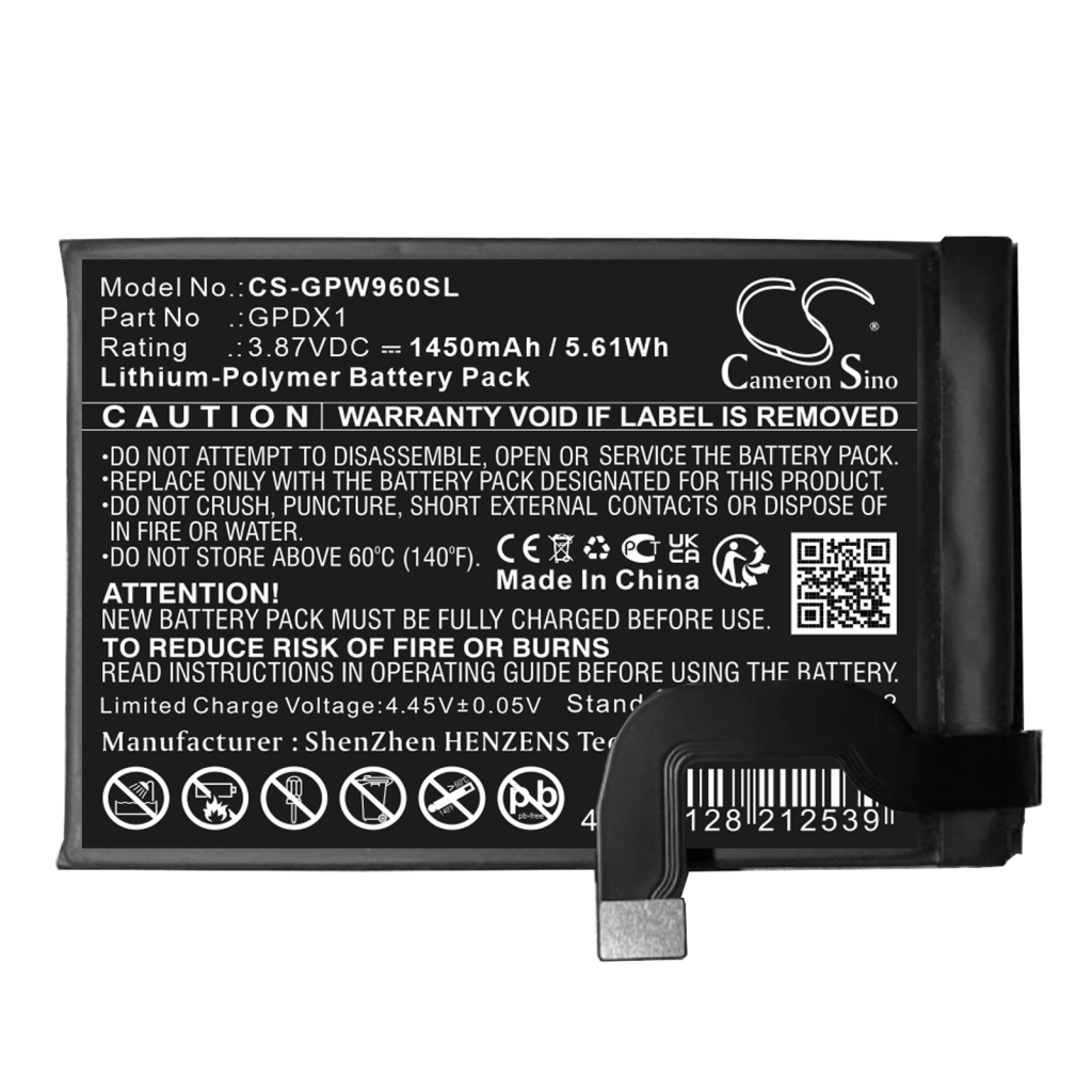 Batería del teléfono móvil Google CS-GPW960SL