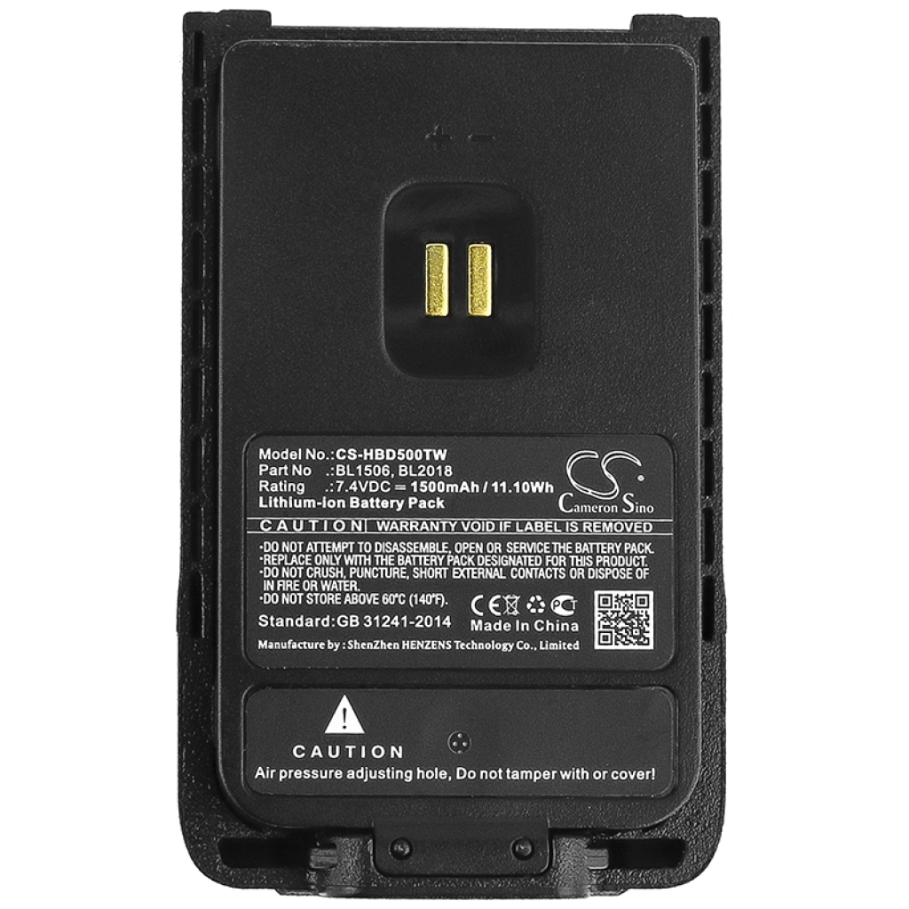 Batería de radio de dos vías Hytera CS-HBD500TW