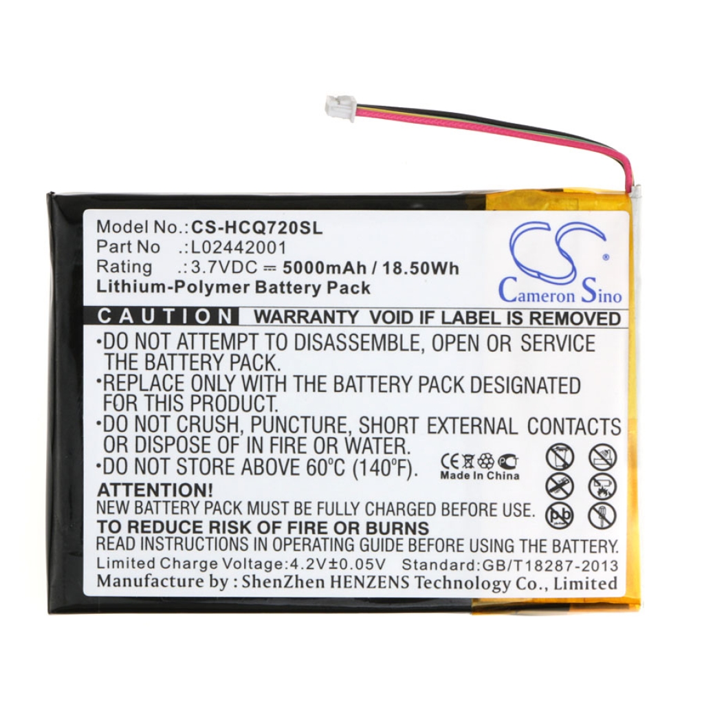 Batería de la tableta HP CS-HCQ720SL