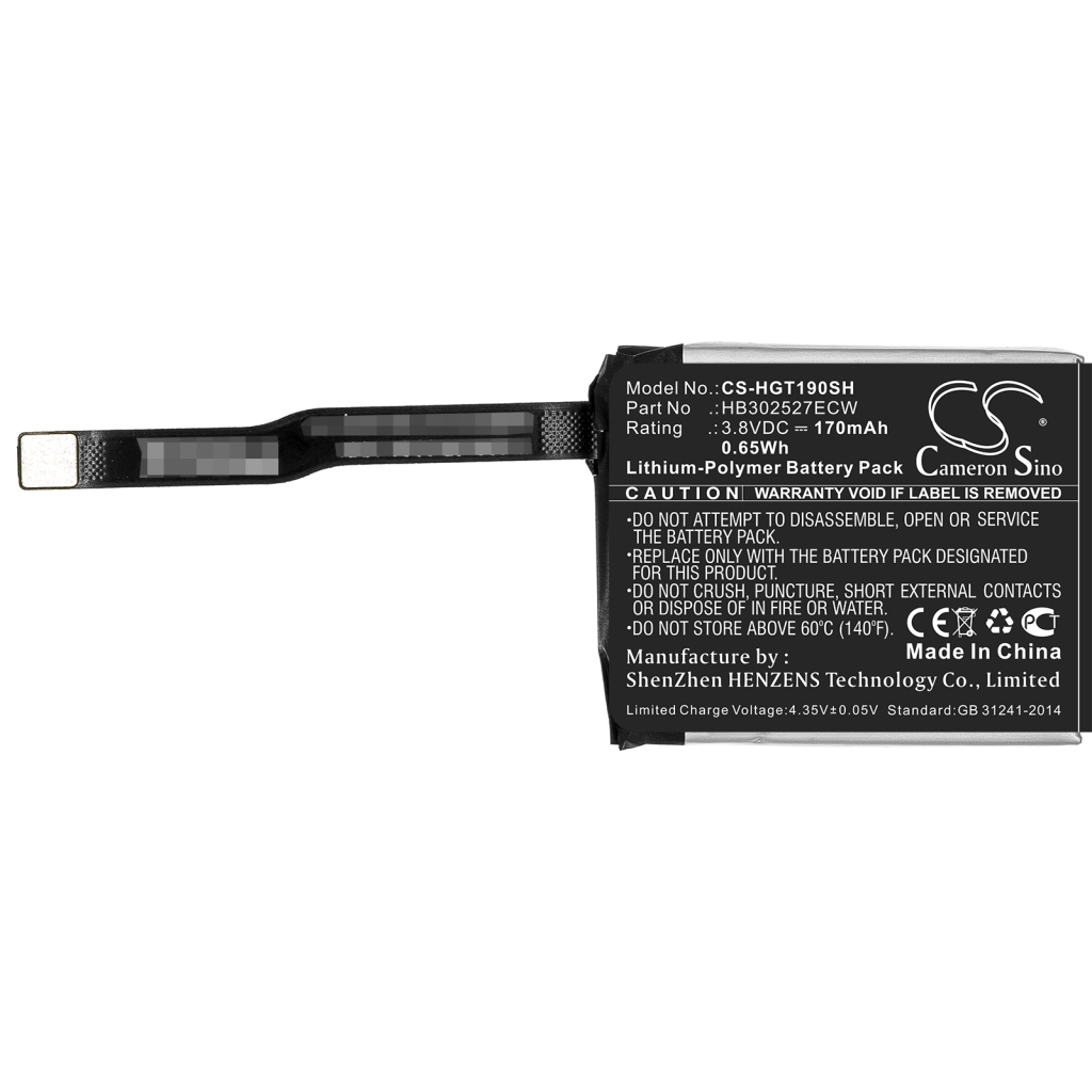 Batería Smartwatch Huawei CS-HGT190SH