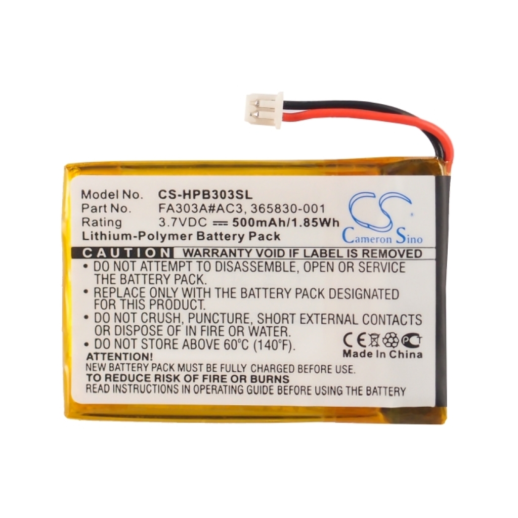 Batería para auriculares inalámbricos HP CS-HPB303SL