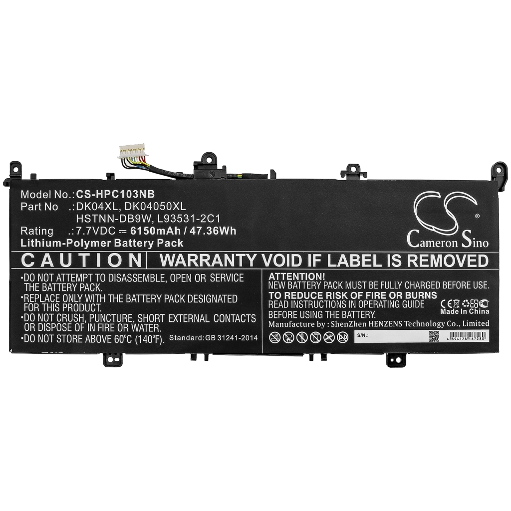 Batería para portátil HP CS-HPC103NB