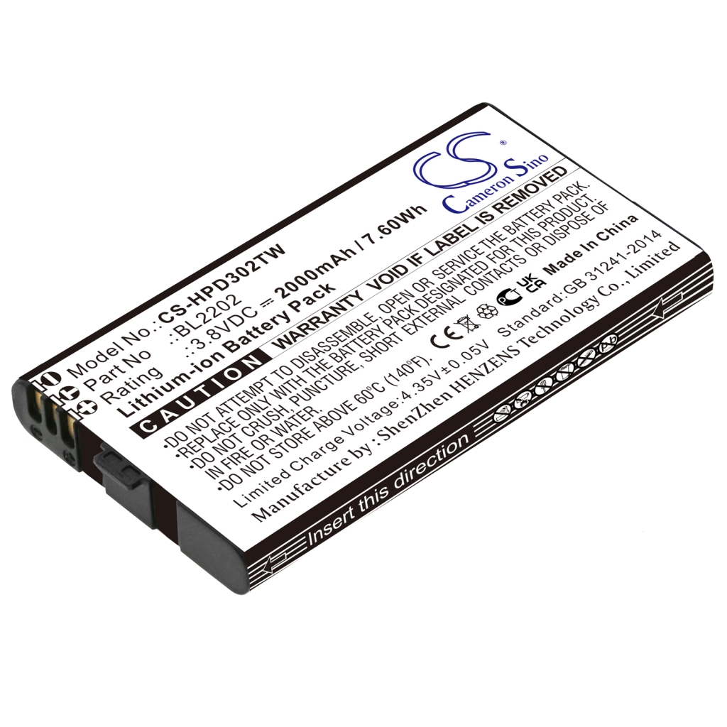 Batería de radio de dos vías Hytera CS-HPD302TW