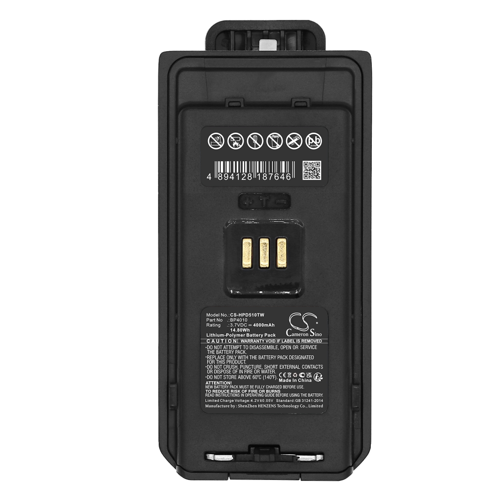 Batería de radio de dos vías Hytera CS-HPD510TW