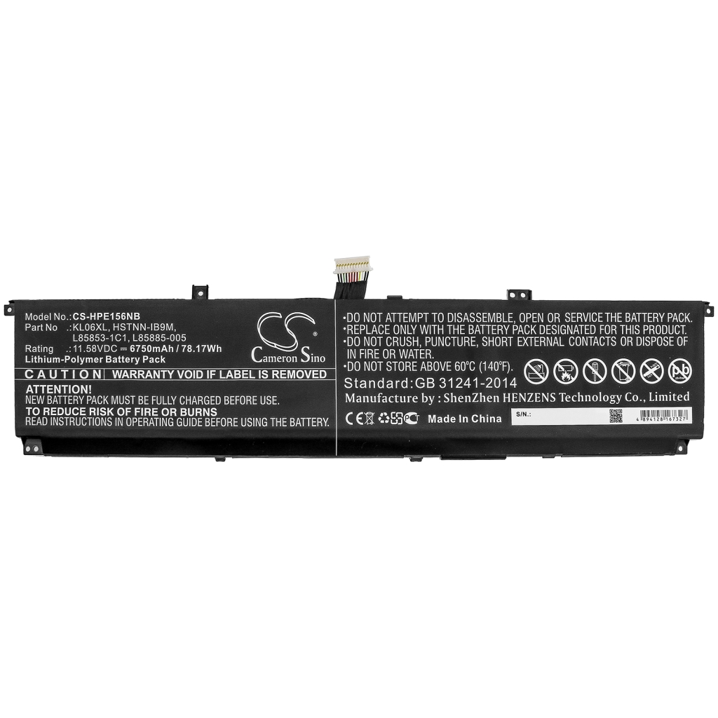 Batería para portátil HP CS-HPE156NB