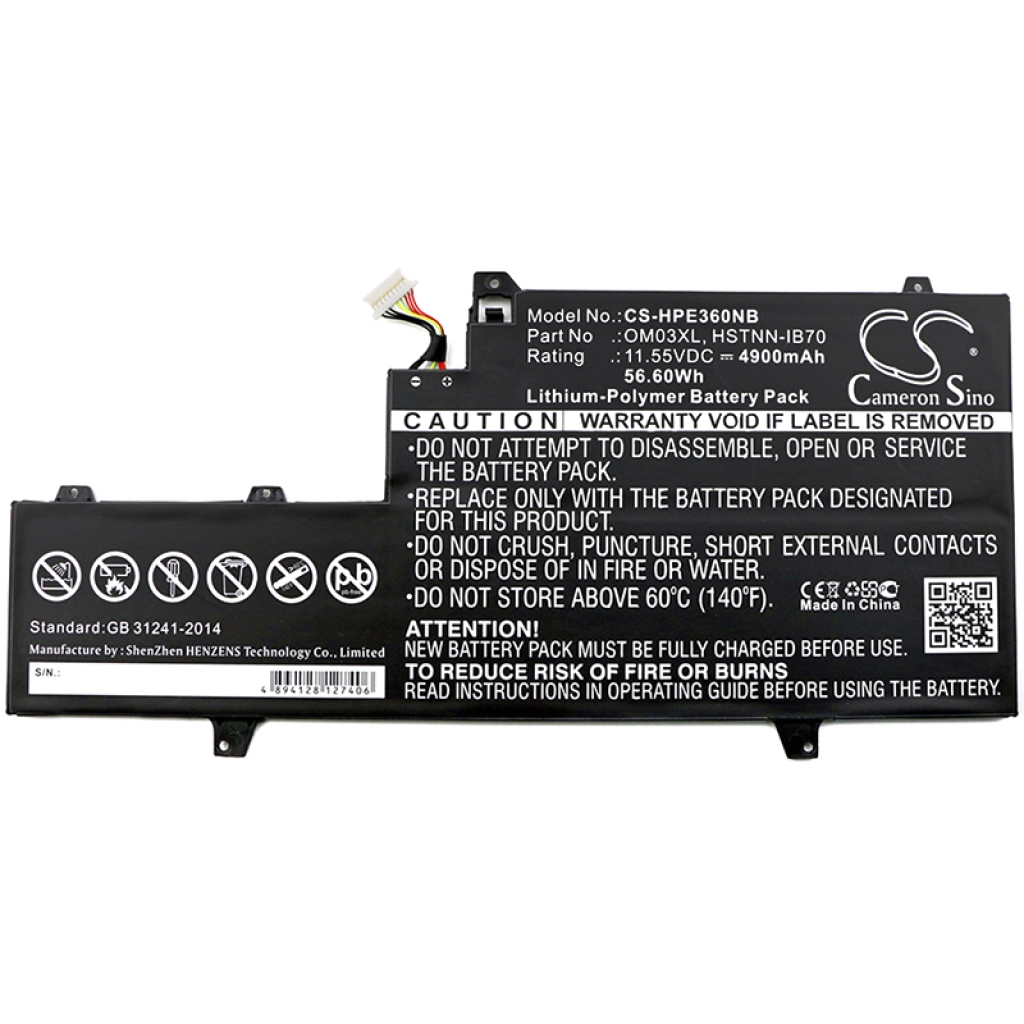Batería para portátil HP CS-HPE360NB