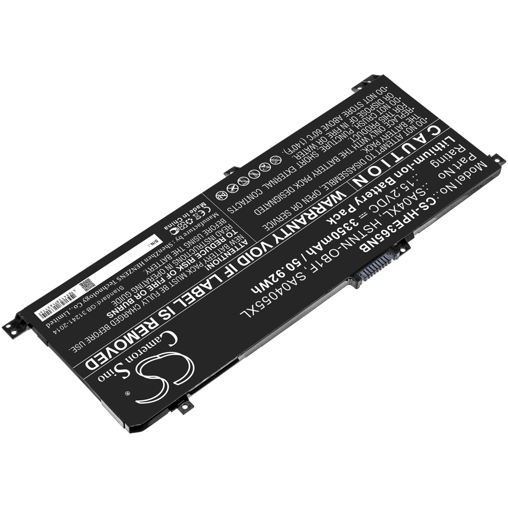Batería para portátil HP CS-HPE365NB
