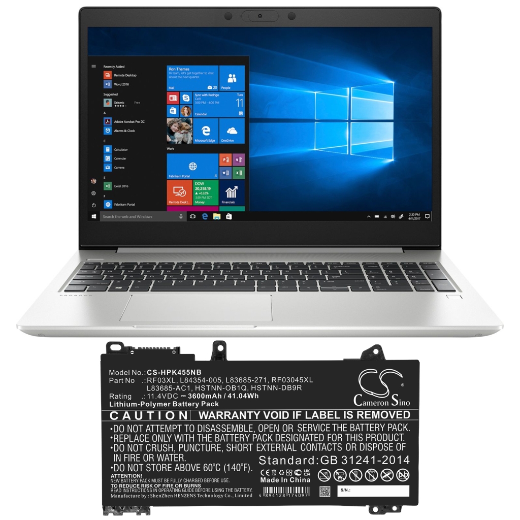 Batería para portátil HP CS-HPK455NB