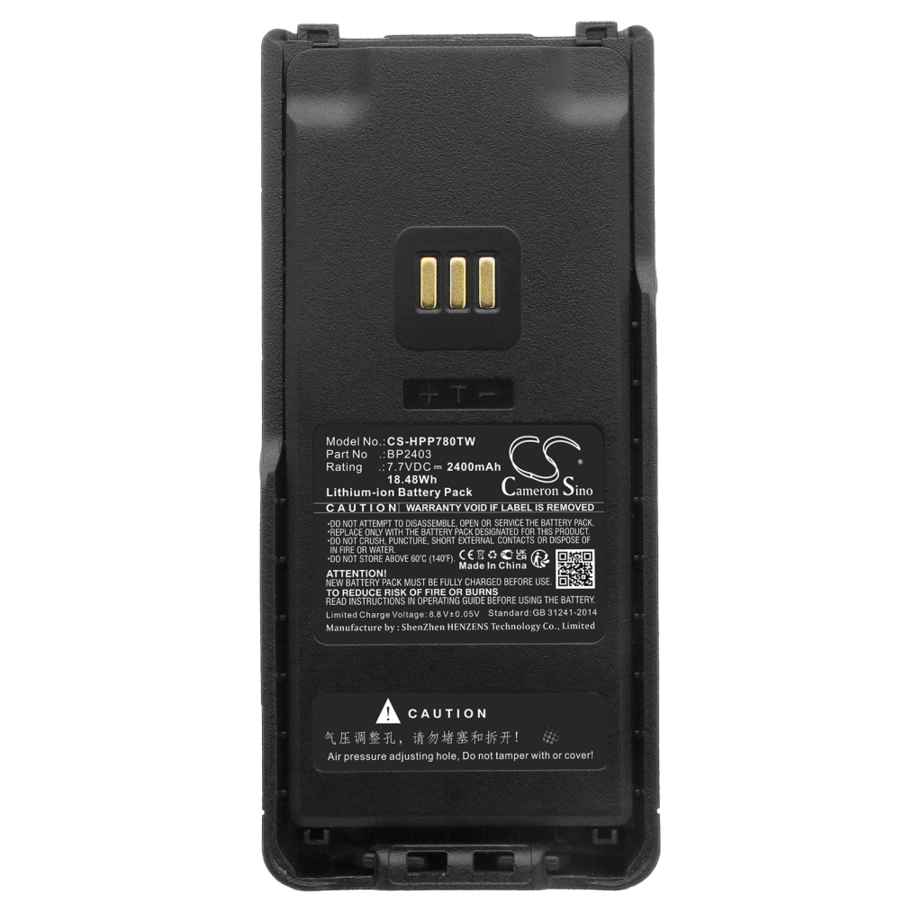Batería de radio de dos vías Hytera HP785