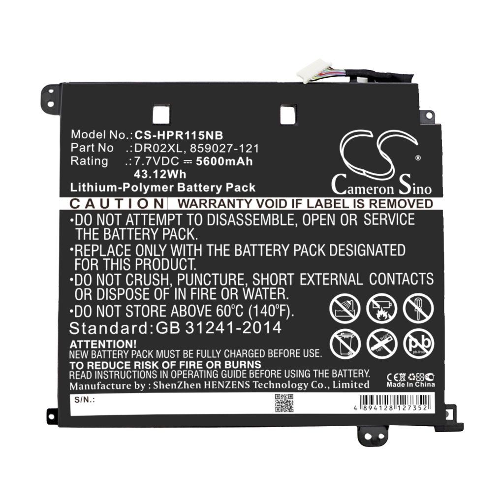 Batería para portátil HP Chromebook 11 G5