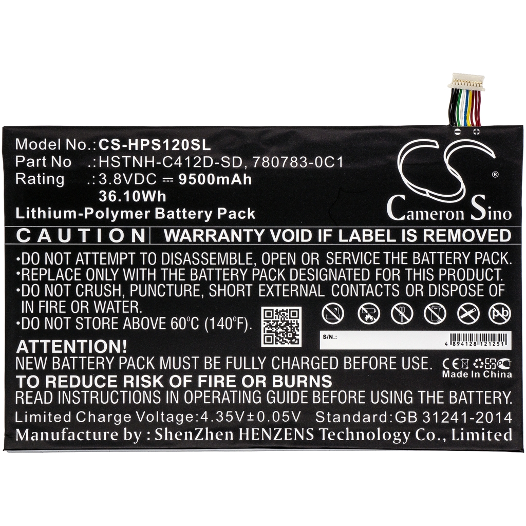 Batería de la tableta HP CS-HPS120SL