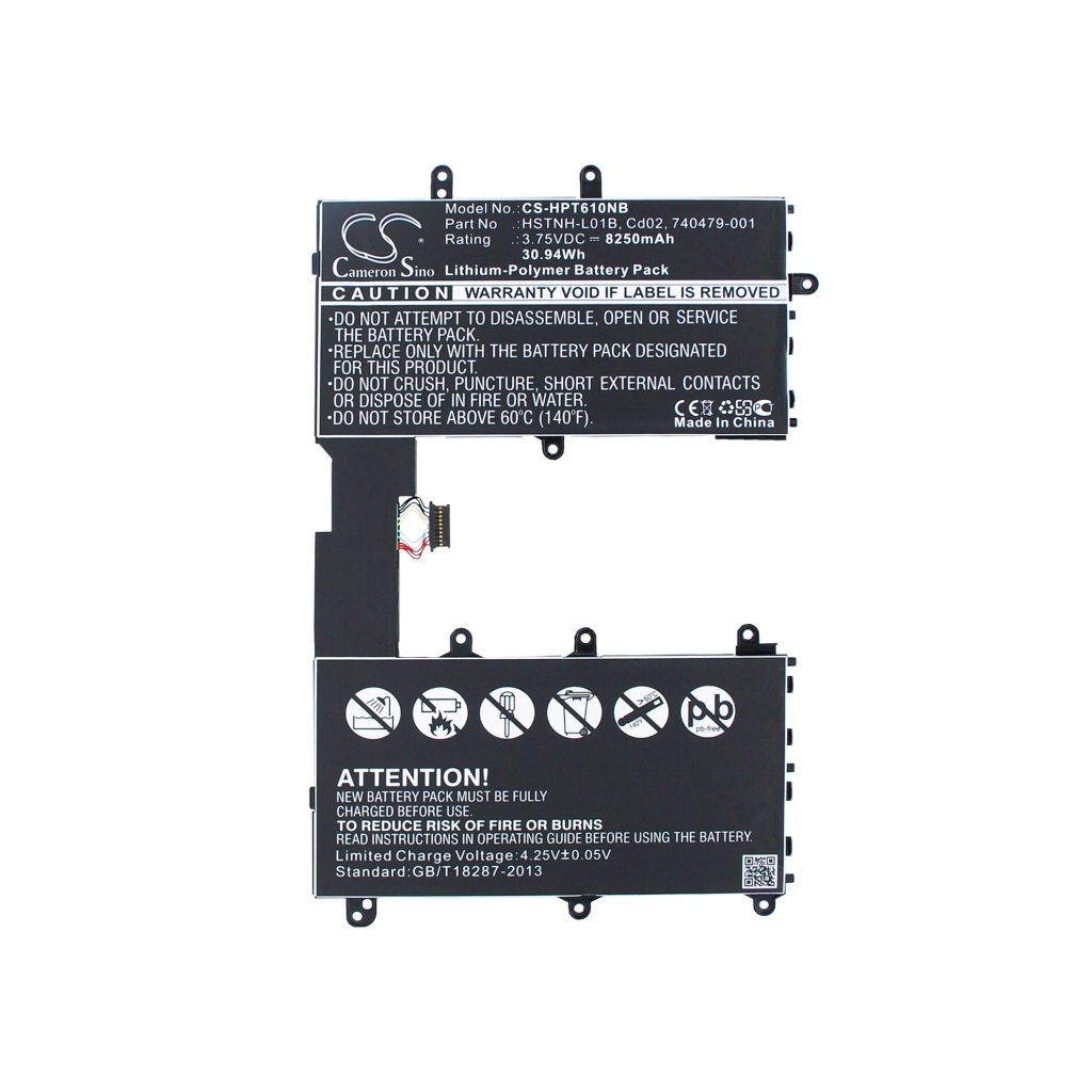 Batería para portátil HP CS-HPT610NB