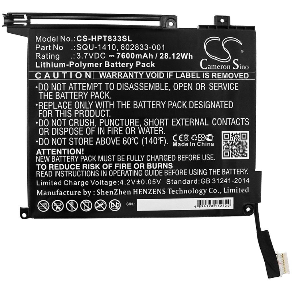 Batería de la tableta HP CS-HPT833SL