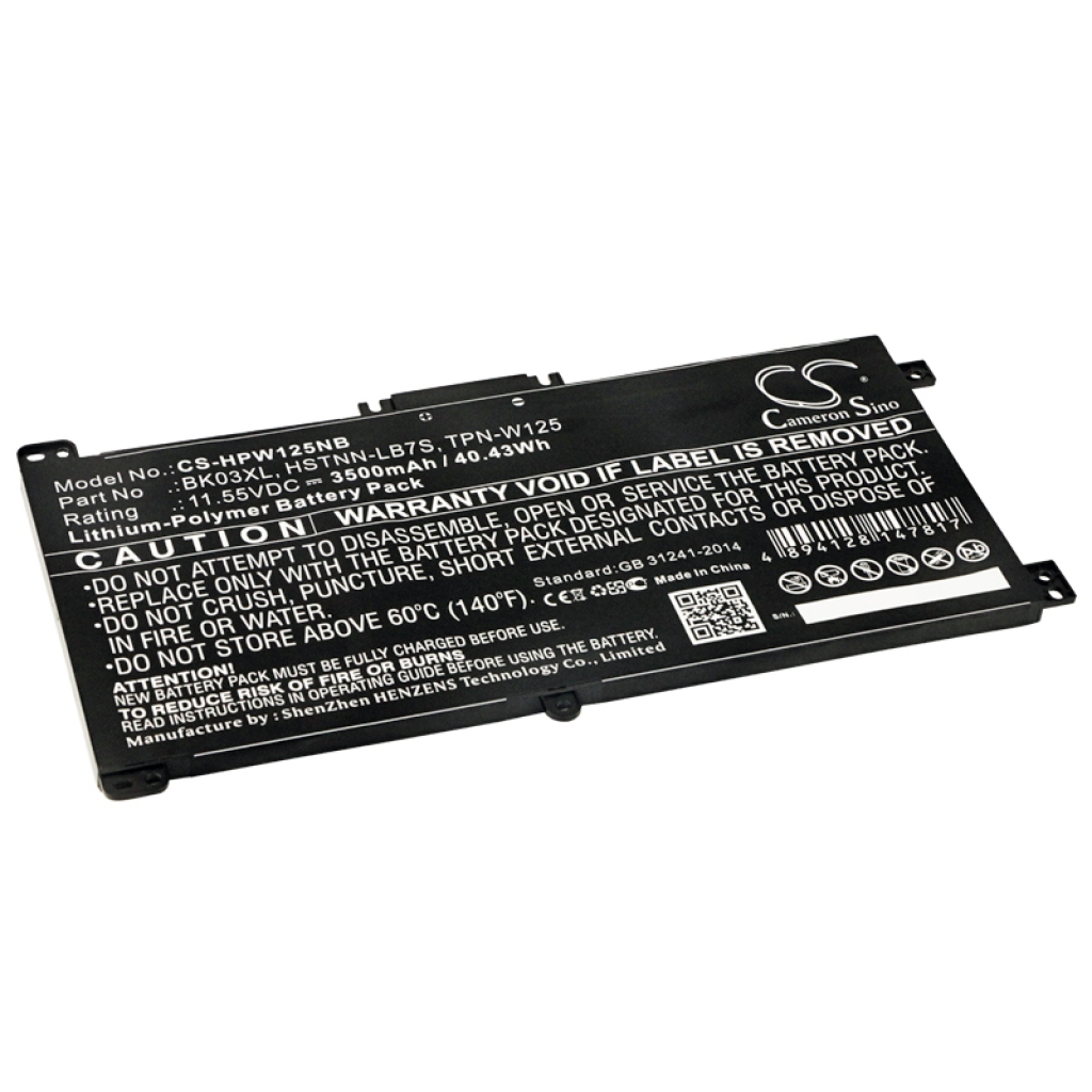 Batería para portátil HP CS-HPW125NB