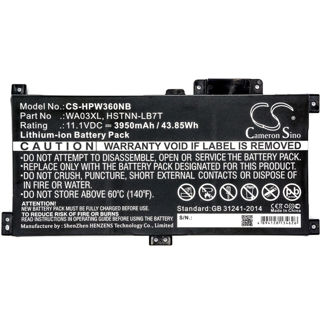 Batería para portátil HP CS-HPW360NB