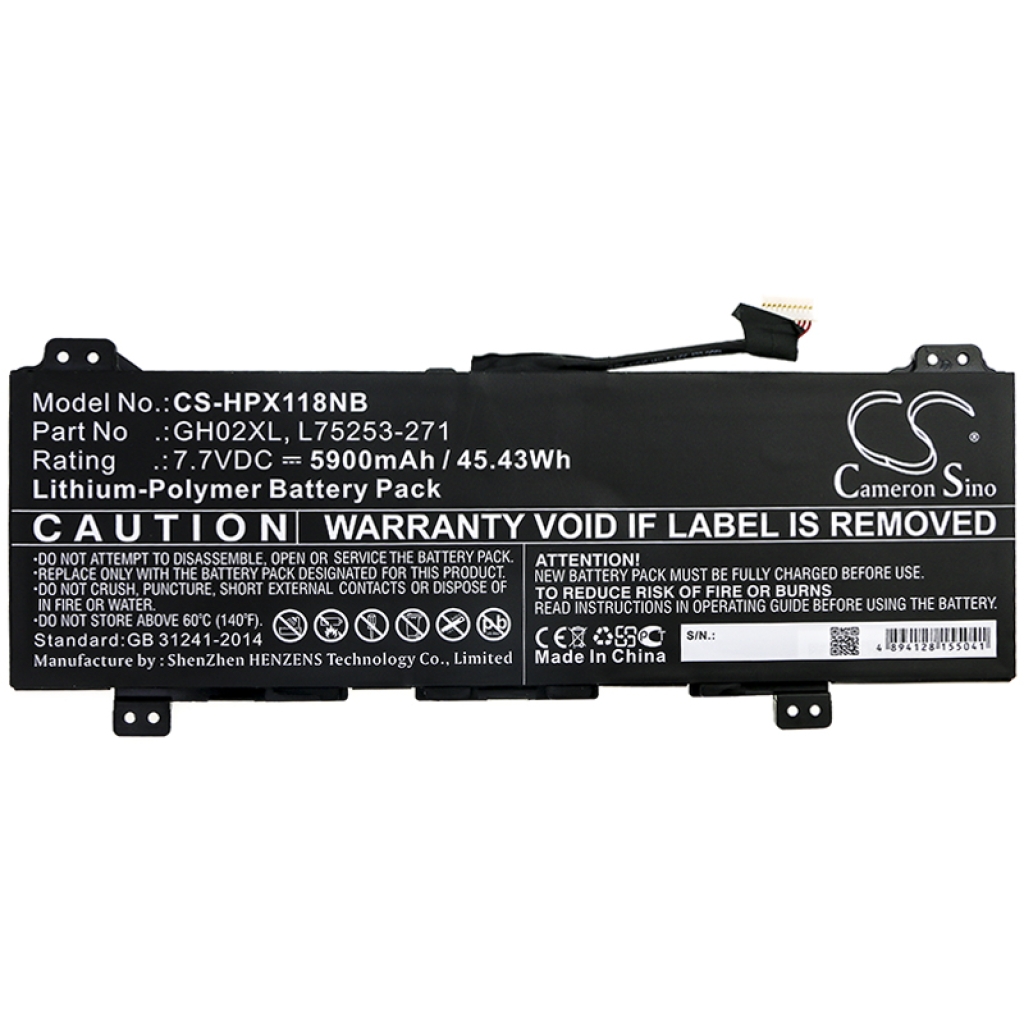 Batería para portátil HP CS-HPX118NB
