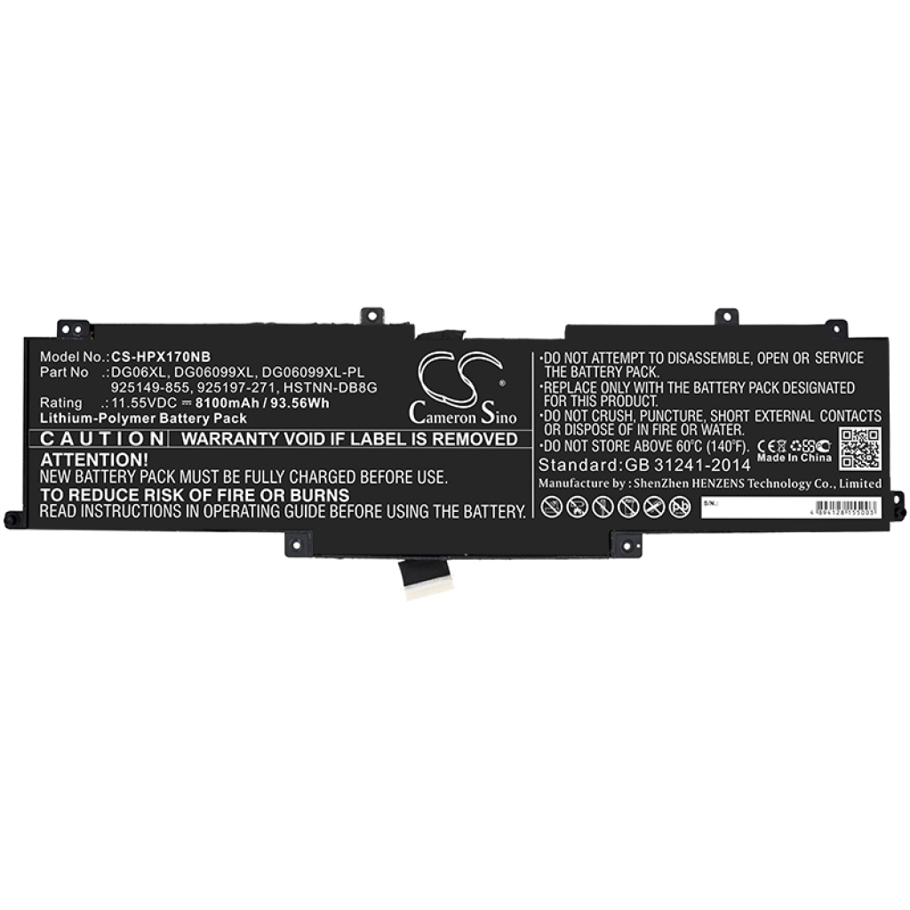Batería para portátil HP CS-HPX170NB
