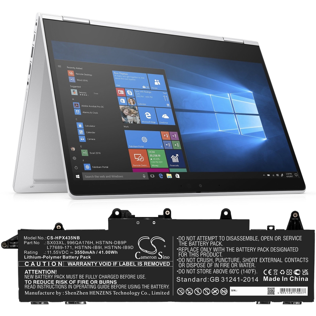 Batería para portátil HP CS-HPX435NB
