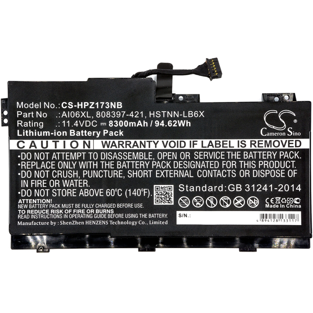 Batería para portátil HP ZBook 17 G3