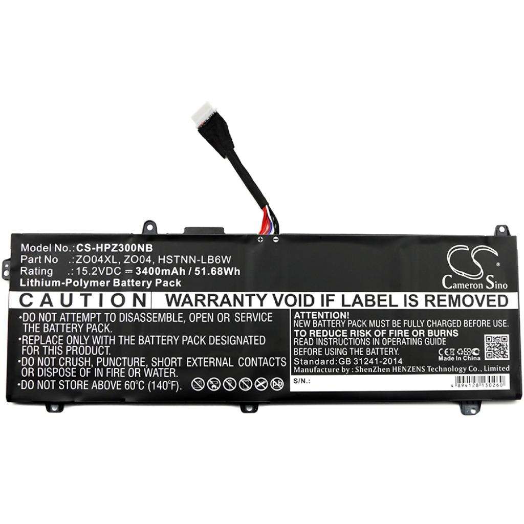 Batería para portátil HP ZBook Studio G4-2WU02ES